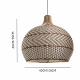 Load image into Gallery viewer, Natural Rattan Woven White Pendant Light 40CM