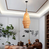 Load image into Gallery viewer, Handwoven Bamboo Pendant Lighting Fixture in Flaxen