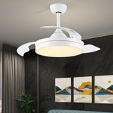 Load image into Gallery viewer, Drum Interior LED Ceiling Fan Fixture in Black / White