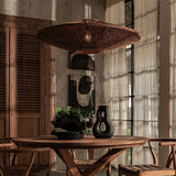 Load image into Gallery viewer, Rustic Rattan Saucer Pendant Lights