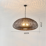 Load image into Gallery viewer, Dark Brown Rattan Pendant Light Farmhouse Kitchen Lampshade