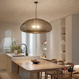 Load image into Gallery viewer, Dark Brown Rattan Pendant Light Farmhouse Kitchen Lampshade
