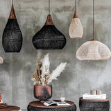 Load image into Gallery viewer, Vintage Pendant Light Rattan Lampshade High Quality