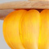 Load image into Gallery viewer, Modern Wood Pendant Light with Yellow Resin Shade