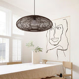 Load image into Gallery viewer, Oval Rattan Pendant Light For Kitchen Island