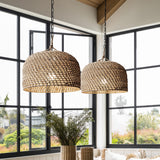 Load image into Gallery viewer, Retro Rattan Pendant Lights Hemp Rope Woven Lampshade