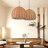 Load image into Gallery viewer, Boho Round Basket Bamboo Pendant Light