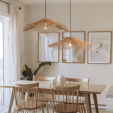 Load image into Gallery viewer, Large Rattan Woven Straw Hat Pendant Lights