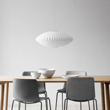Load image into Gallery viewer, Silk Fabric Oval Nelson Bubble Pendant Lamp