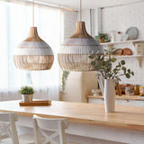 Load image into Gallery viewer, White Rattan Pendant Light Woven Rattan Lampshade