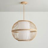 Load image into Gallery viewer, Bamboo Lantern Spherical Pendant Light