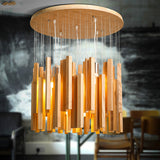Load image into Gallery viewer, Wood Art Personality Line Room Pendant Lights