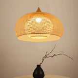 Load image into Gallery viewer, Bamboo Drum Hanging Ceiling Lights Woven Chandelier Lamp Shades