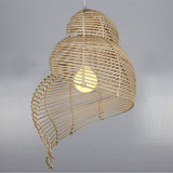 Load image into Gallery viewer, Conch Wicker Lamp Handmade Rattan Light Bamboo Lampshade