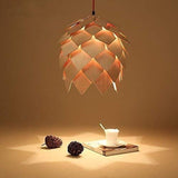 Load image into Gallery viewer, Wood Pine Cone DIY Pendant Nordic Wooden Chandelier Handcraft Ceiling Lampshade