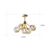 Load image into Gallery viewer, Bubble Pendant Light Modern Brass Chandelier Metal Ceiling Light Fixture