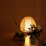 Load image into Gallery viewer, Bamboo Lantern Nightstand Lamp Contemporary