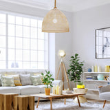 Load image into Gallery viewer, Rattan Cloche Pendant Lighting Fixture Boho Style