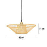 Load image into Gallery viewer, Bamboo Wicker Saucer Pendant Light