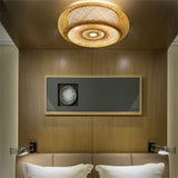 Load image into Gallery viewer, Post Modern Simple Drum Bamboo Ceiling Light