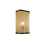 Load image into Gallery viewer, Rattan Rectangular Wall Mount Light Lodge Style
