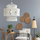 Load image into Gallery viewer, Fabric Macrame Lampshade