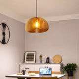 Load image into Gallery viewer, Hemispherical Hanging Lamp Wooden