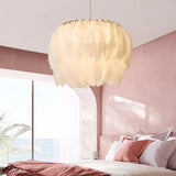 Load image into Gallery viewer, Modern Double Tiers Feather Pendant Light