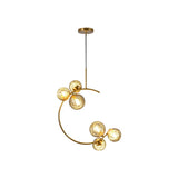 Load image into Gallery viewer, Modern Statement Brass Chandelier Glass Ball Pendant Lights
