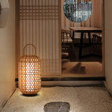 Load image into Gallery viewer, Japanese Natural Bamboo Woven Floor Lamps For Living Room