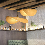 Load image into Gallery viewer, Bamboo Lotus Leaf Shaped Pendant Light