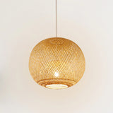 Load image into Gallery viewer, Sphere Bamboo Suspension Lighting