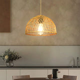 Load image into Gallery viewer, Rattan Wicker Hanging Ceiling Light for Dining Room