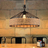 Load image into Gallery viewer, Retro Iron Base Hemp Rope Chandelier Creative Industrial Pendant Light