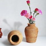 Load image into Gallery viewer, Rattan Flower Vase Wicker