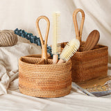 Load image into Gallery viewer, Handwoven Rattan Storage Basket