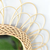 Load image into Gallery viewer, Rattan Handmade Knitting Mirror with Braided Binding Frame