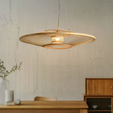 Load image into Gallery viewer, Bamboo Drum Shade Hanging Lights