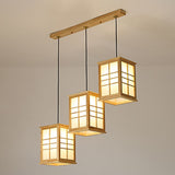Load image into Gallery viewer, Solid Wood Rectangle Shade Hanging Lights