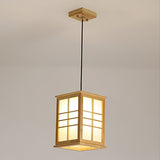 Load image into Gallery viewer, Solid Wood Rectangle Shade Hanging Lights