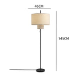 Load image into Gallery viewer, White Modern Metal Floor Lamp with Fabric Shade