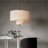 Load image into Gallery viewer, Modern Fabric Shade Pendant Lights Cylinder Shape