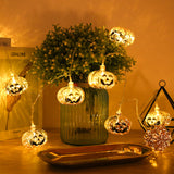 Load image into Gallery viewer, Halloween Pumpkin Skeletons LED String Lights