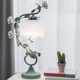 Load image into Gallery viewer, Rose Glass Desk Lamp Modern Metal Base