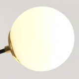 Load image into Gallery viewer, Cream Glass Sphere Semi Flush Mount Modernist 8 Lights