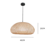 Load image into Gallery viewer, Beige Bamboo Pendant Light Handmade