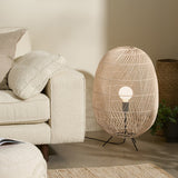 Load image into Gallery viewer, Natural Rattan Midi Floor Lamp for Living Room