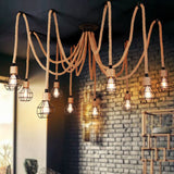 Load image into Gallery viewer, Spherical Cage Rope 6-Lights Brown Pendant Lighting Fixture