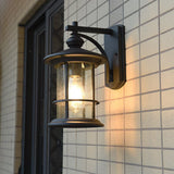 Load image into Gallery viewer, Outdoor Wall Mounted Lamp Clear Glass Cylinder Sconce Light