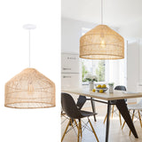 Load image into Gallery viewer, Handmade Wicker Hanging Lamp Round Ceiling Light Fixture